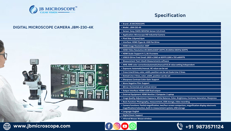 Digital Microscope Autofocus Camera supplier in India
